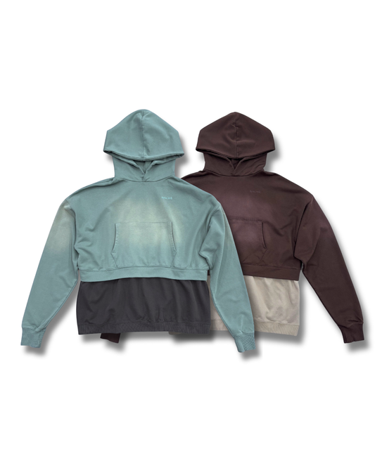 WASHED LAYERED HOODIE