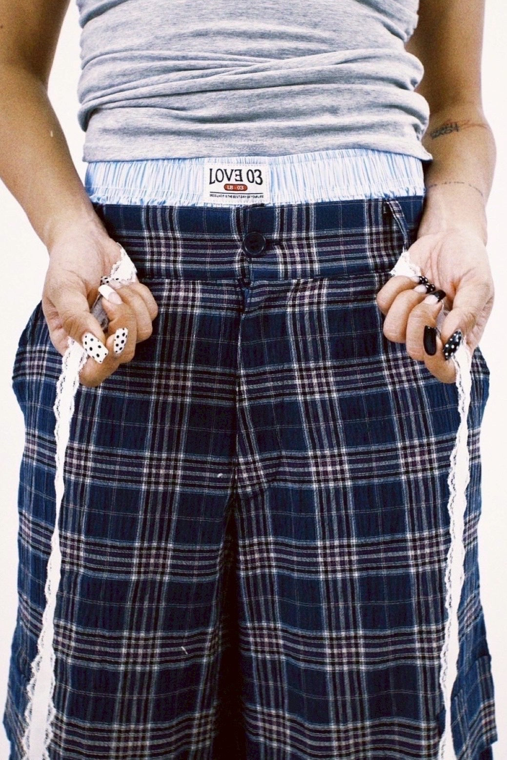 LB03 x SPACELOV3 CHECK HALF PANTS