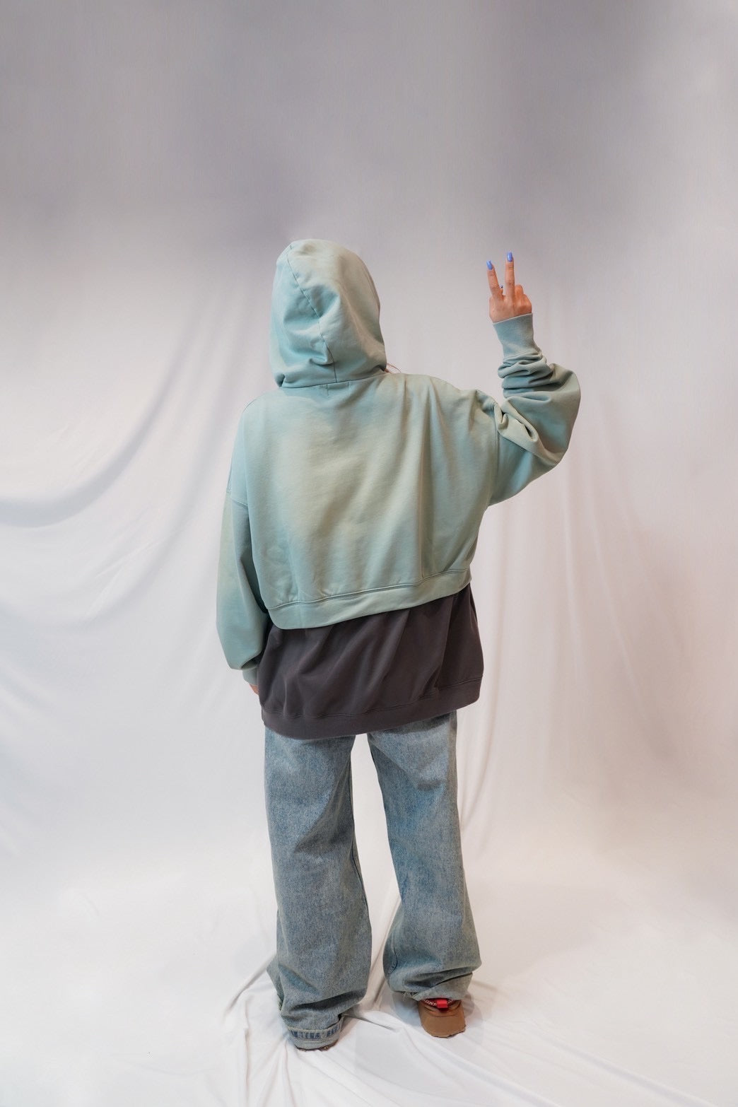 WASHED LAYERED HOODIE