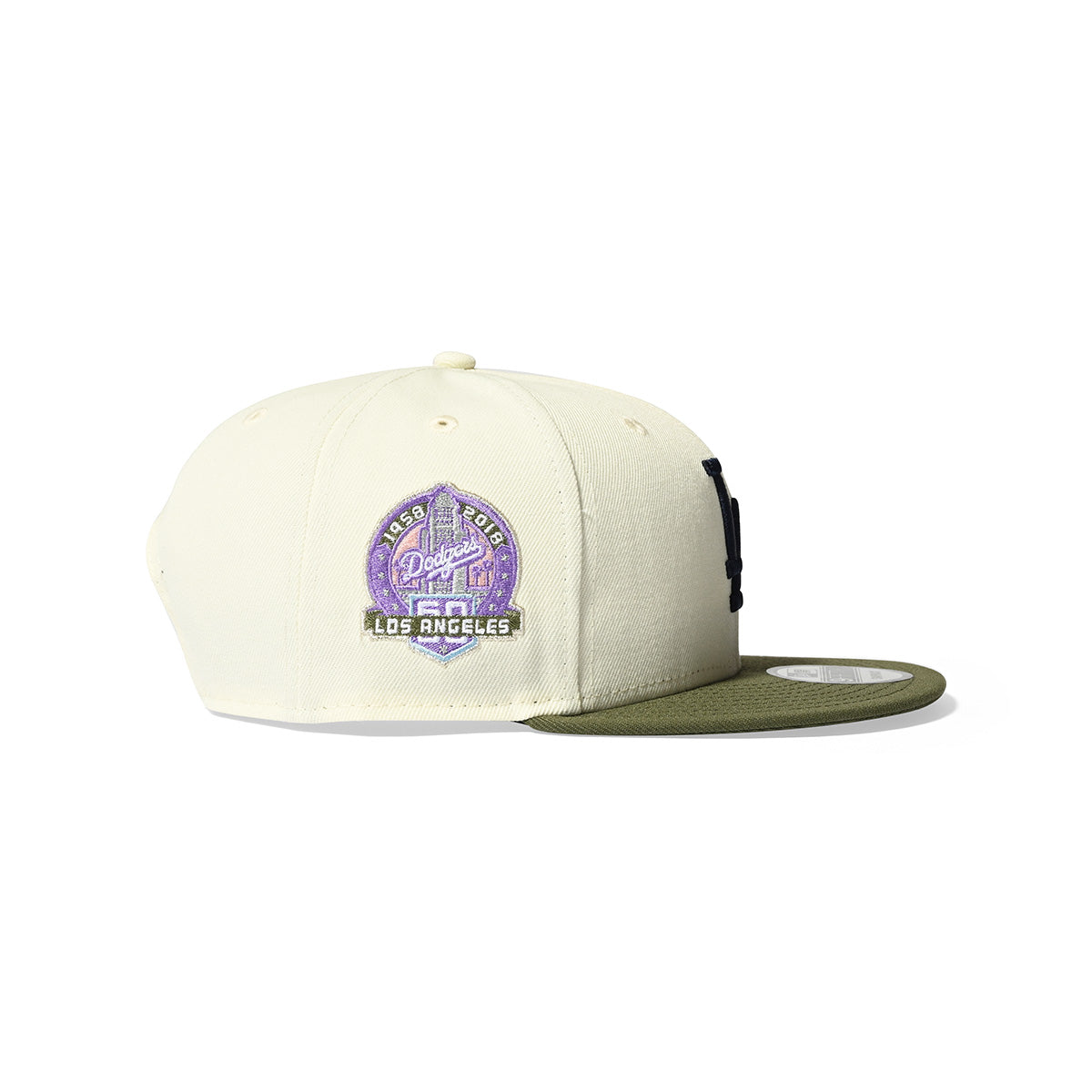 LOS ANGELES DODGERS CO 60TH ANV 9FIFTY CHROME/OLIVE