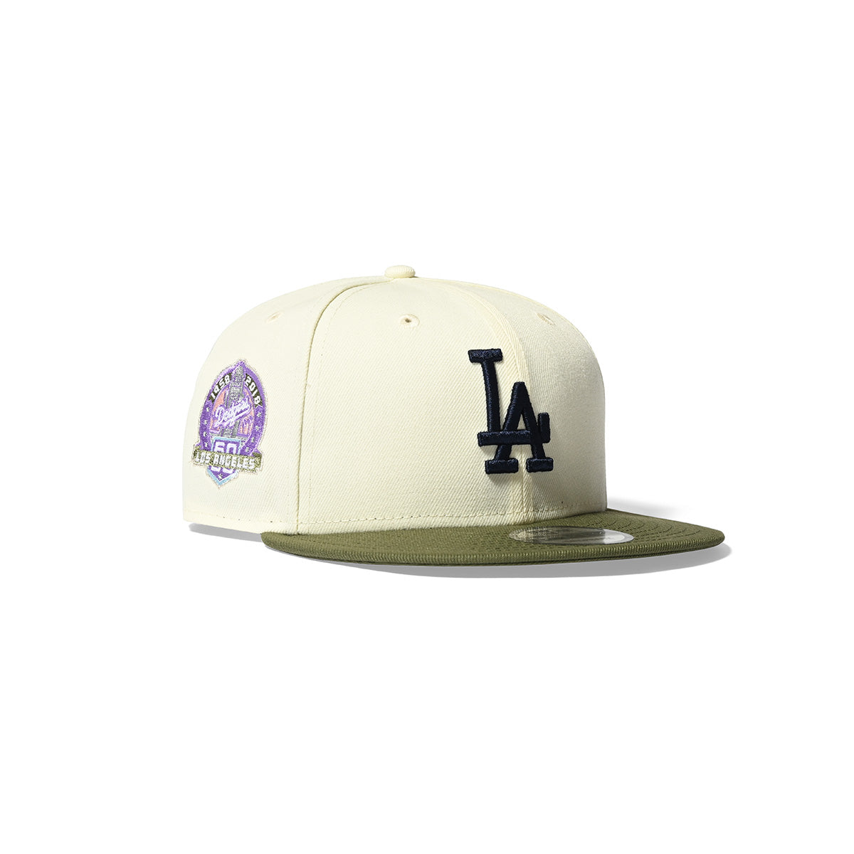 LOS ANGELES DODGERS CO 60TH ANV 9FIFTY CHROME/OLIVE