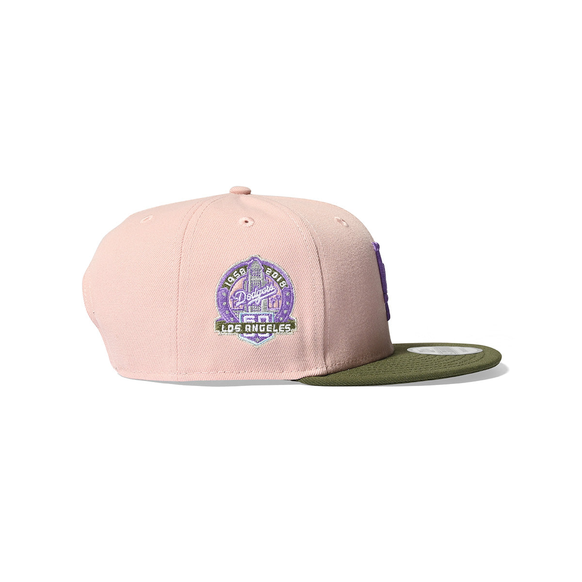 LOS ANGELES DODGERS CO 60TH ANV 9FIFTY PINK/OLIVE