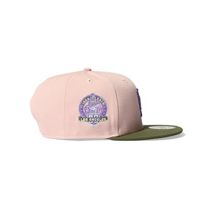 LOS ANGELES DODGERS CO 60TH ANV 9FIFTY PINK/OLIVE