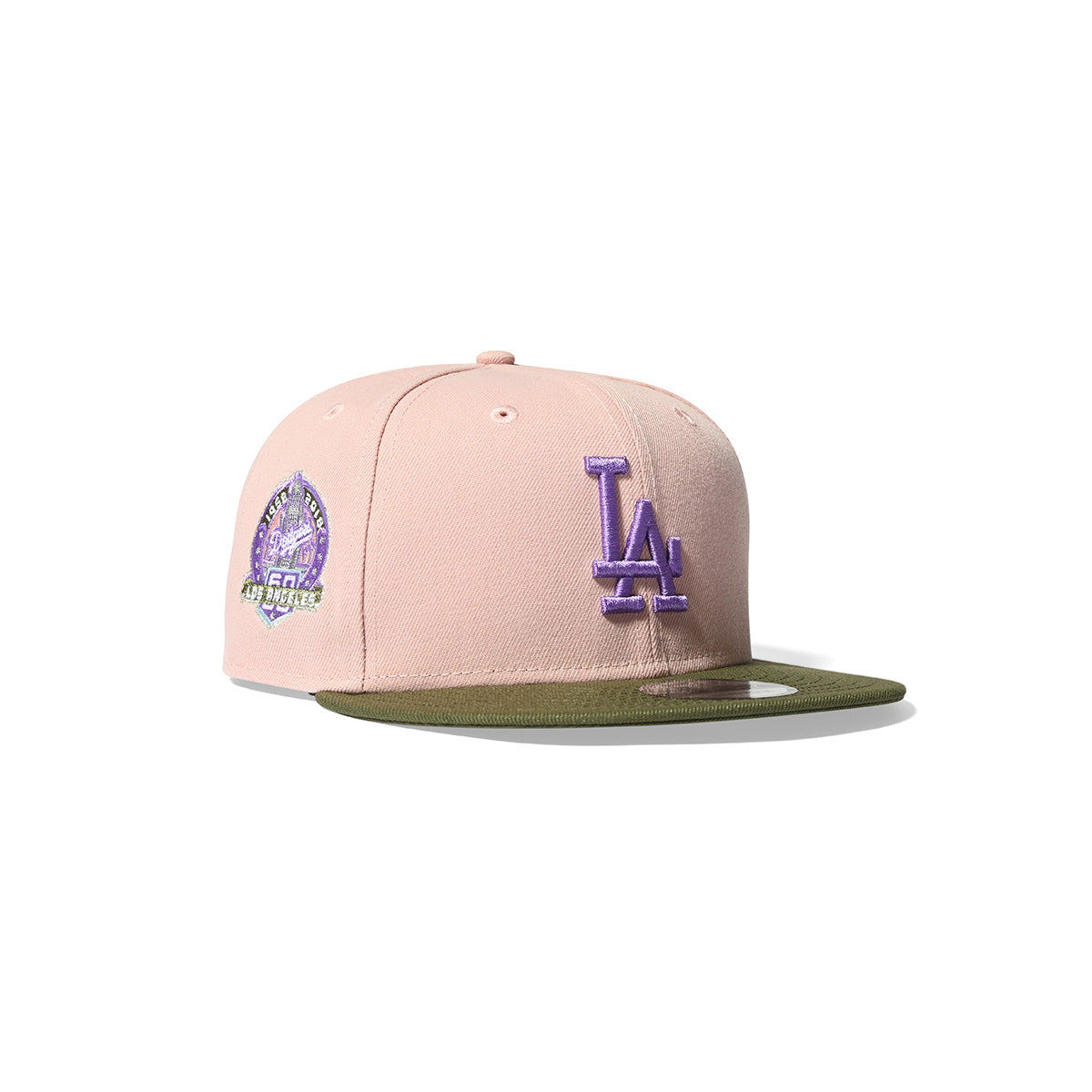 LOS ANGELES DODGERS CO 60TH ANV 9FIFTY PINK/OLIVE