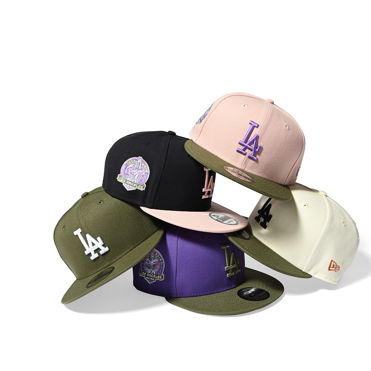 LOS ANGELES DODGERS CO 60TH ANV 9FIFTY OLIVE